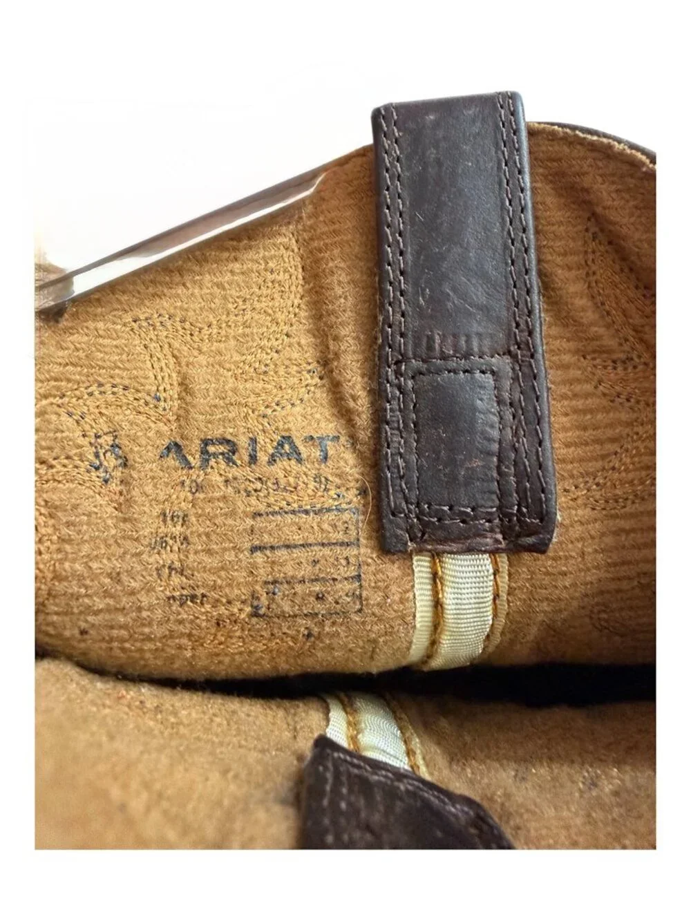 Ariat Youth Size 4 4LR Brown Leather Square Toe Western Cowboy Boots